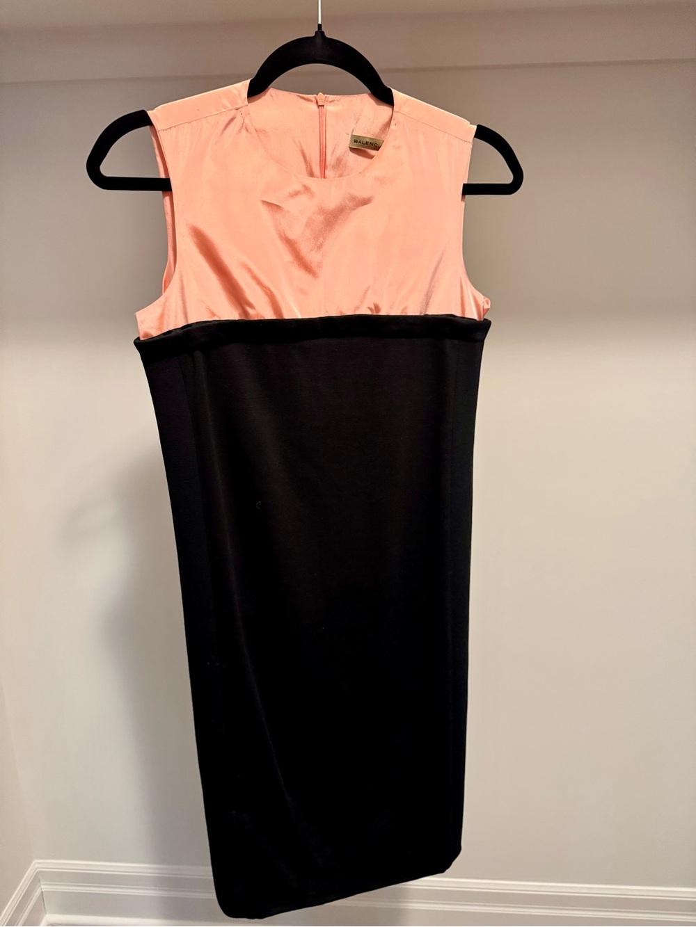 🌸 Balenciaga Paris Colorblock Silk-Blend Dress 🖤